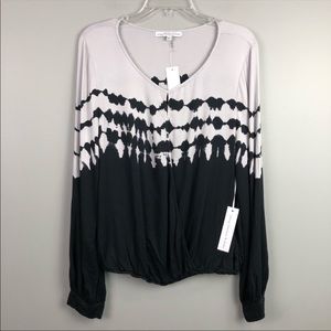 Young Fabulous & Broke Faux Wrap Blouse Large